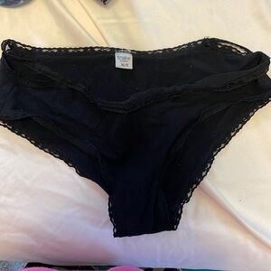 Black panties with lace